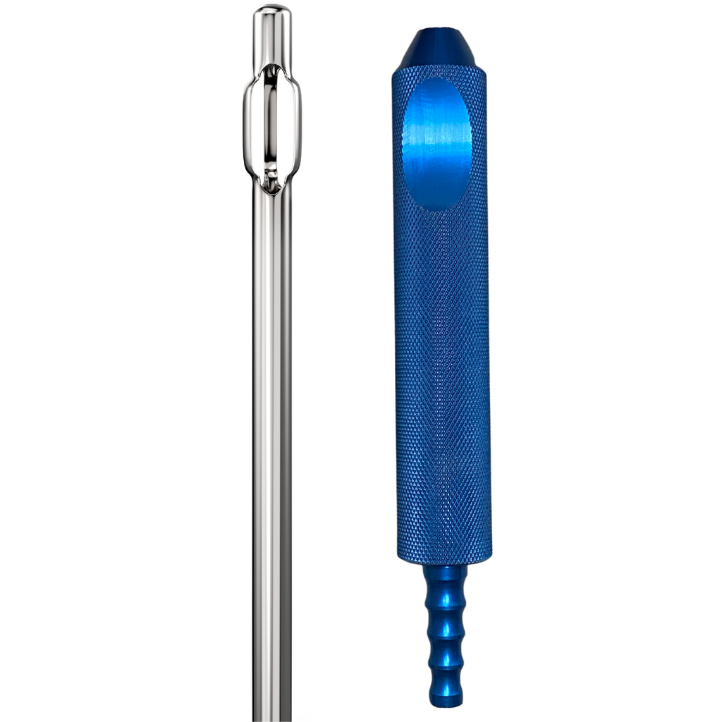 Basket Blue Knurl one inch handle