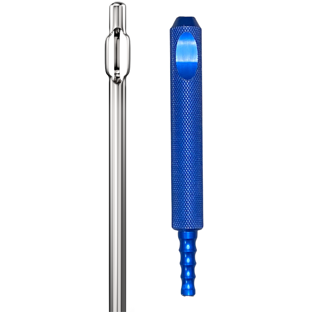 Basket Blue Aluminum Knurl Handle three fourth cannula