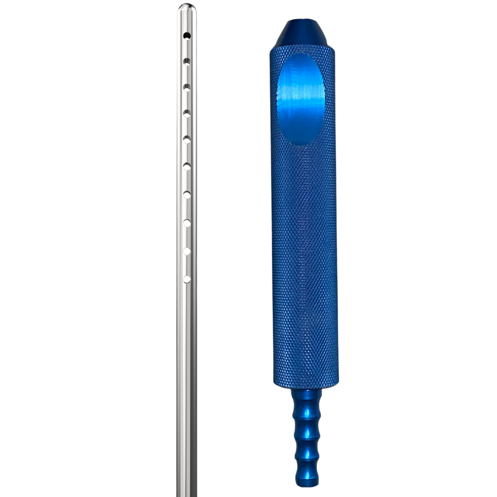 40 Port Cannula Blue Knurl 1"