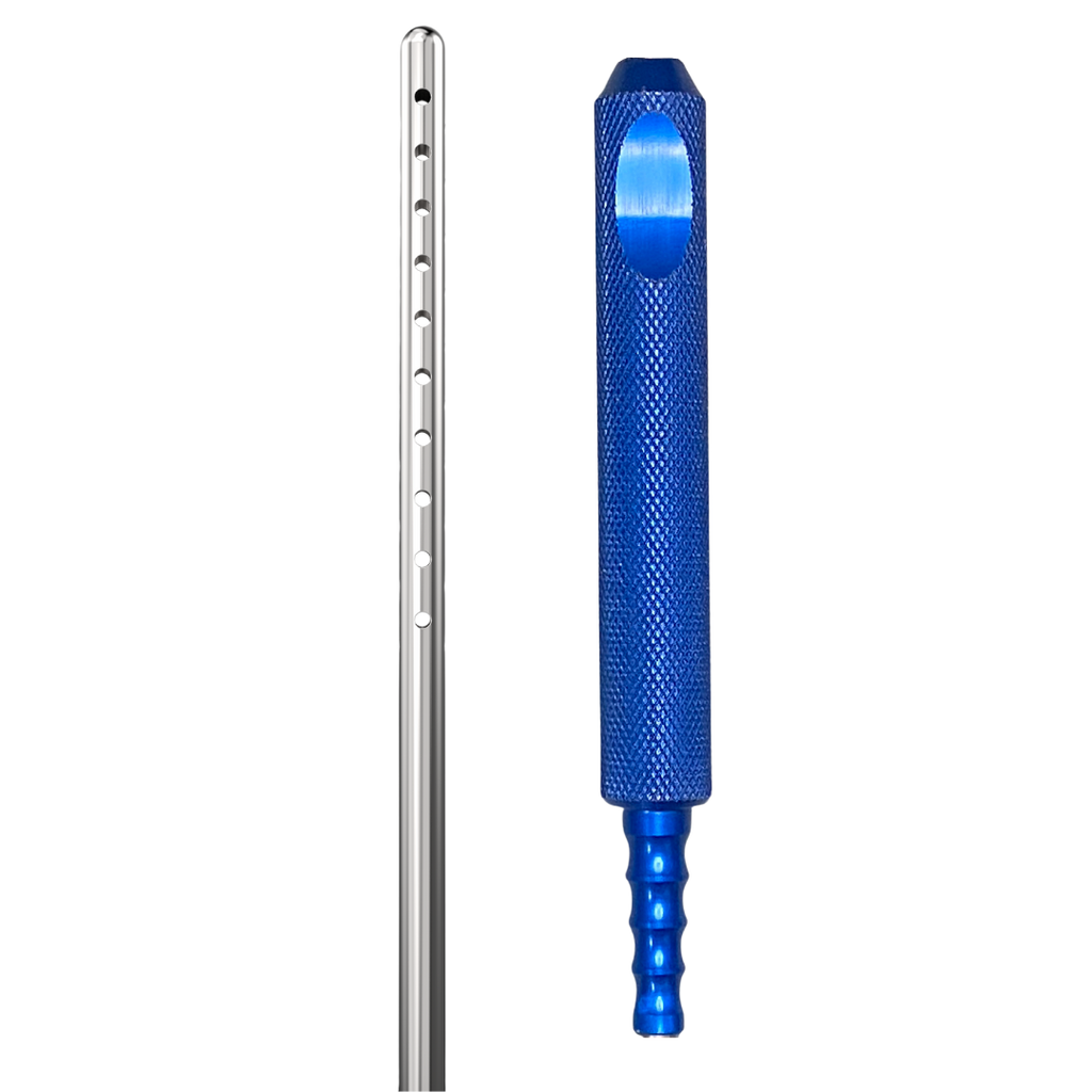 40 Port Cannula Three Fourth Inch Blue Knurl Handle