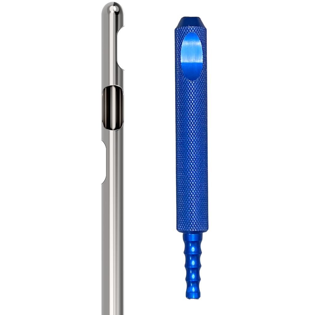 Blue Knurl three fourth inch handle carraway